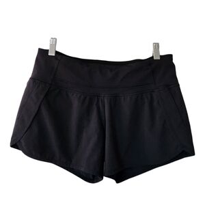 Lululemon Black Run Times Athletic Shorts Women's Size 6 Running Outdoors